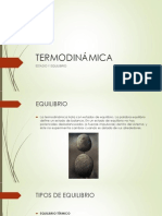 Termodinámica: estados de equilibrio y tipos de equilibrio