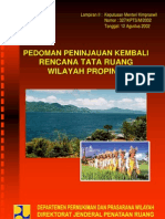 Pedoman Peninjauan Kembali RTRW Prop