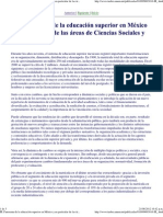 Panorama de La Educacion Esuperior en Mexico en Cs y Humanidades