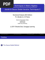 Iterative Techniques in Matrix Algebra Jacobi & Gauss-Seidel Iterative Techniques II