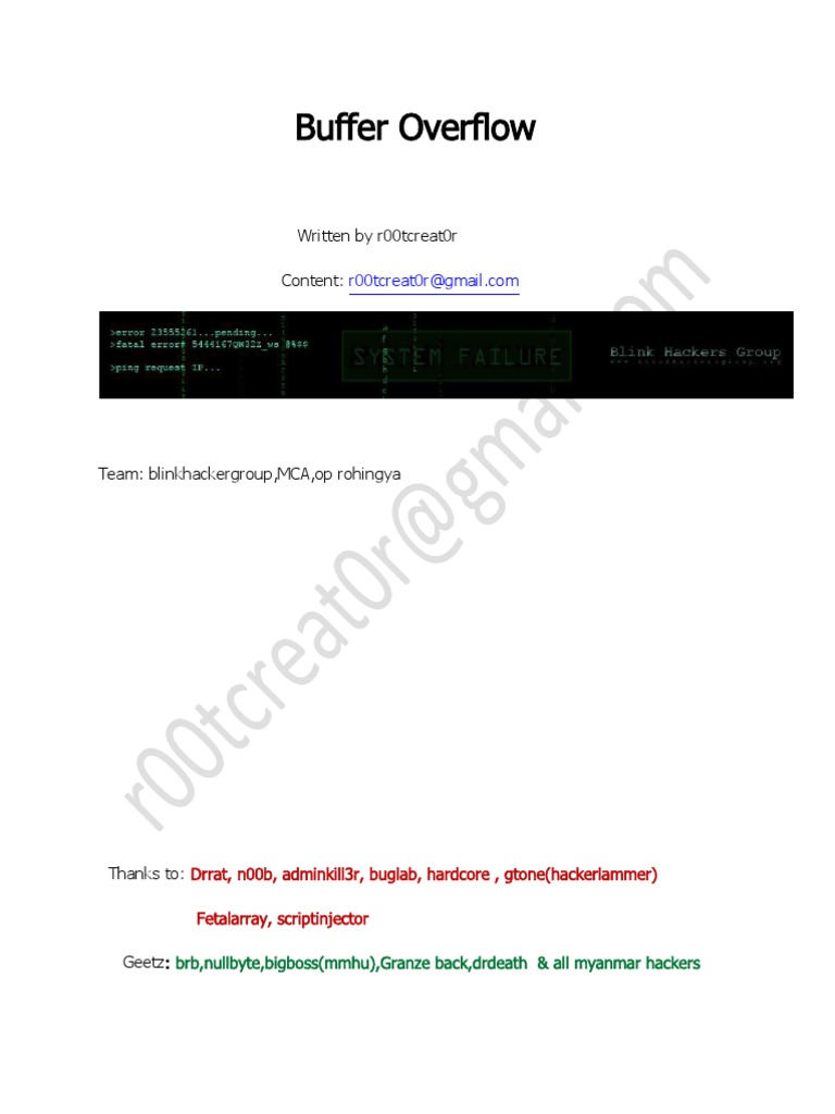 Buffer Overflow PDF | PDF