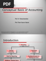 Conceptual Basis of Accounting: Prof. N. Ramachandran Prof. Ram Kumar Kakani