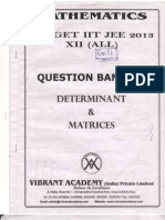 Question Bank On Determinants & Matrix