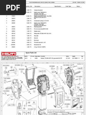 Spare Parts List Hilti | Reviewmotors.co