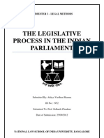 Legislative Process in The Indian Parliament