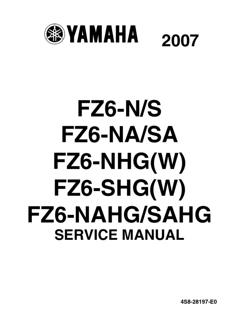 2006 Fz6 Service Manual Download