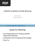 LabVIEW Via Mobile and Web Browsing