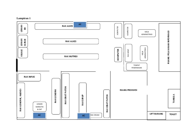 Denah Apotek Modern Denah Apotek Modern
