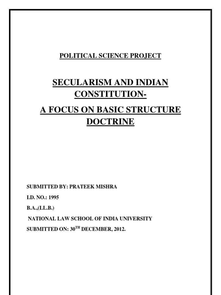 Secularism in Indian Constitution Analysis | PDF | Secularism ...