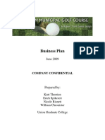 Golf Course Business Plan - Union College 2009