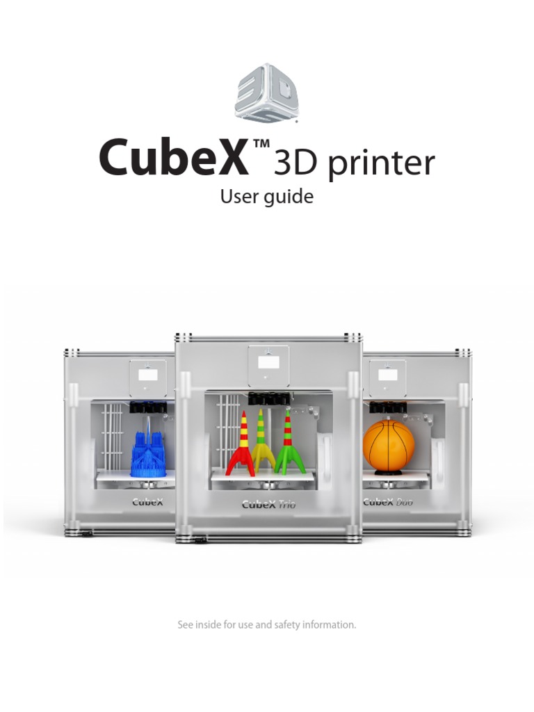 Cubex User Guide PDF 3 D Printing Printer