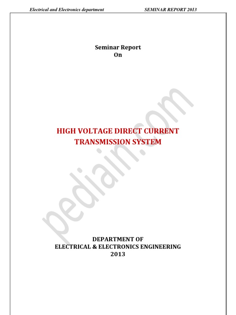 HVDC Transmission System Overview | PDF | High Voltage Direct Current ...