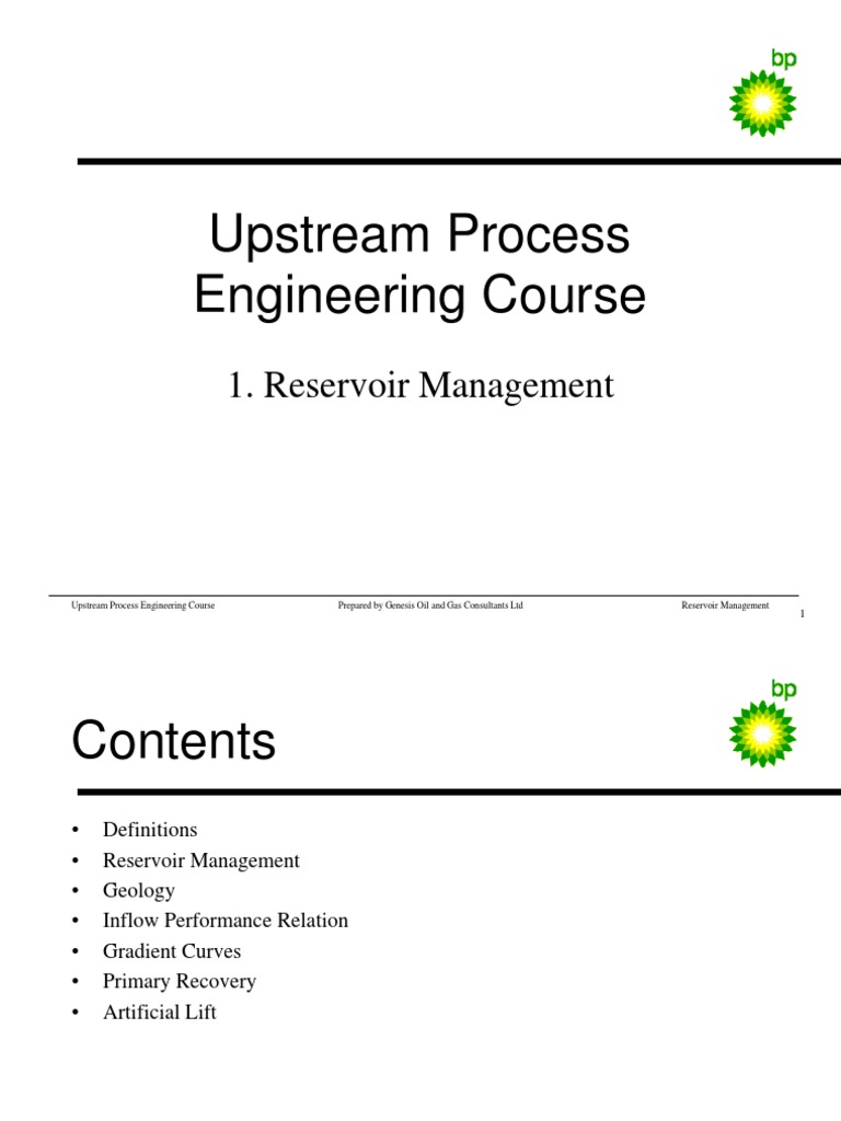 01a Reservoir Management PDF Petroleum Reservoir Pump