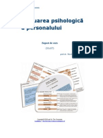 5 Structura CURS Evaluarea Psihologica A Personalului