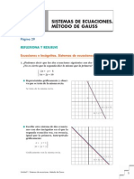 T1 Sistemas Ecuaciones Metodo Gauss solucionario matematicas 2 bach anaya