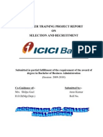 A Study of Recruitment Process of ICICI Bank