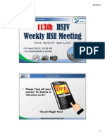 113th HSJV Weekly Meeting