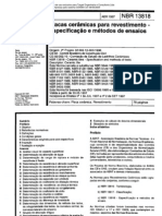NBR 13818 - Placas Ceramicas para Revestimento - Especificacao e Metodos de Ensaios PDF