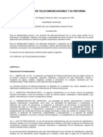 Ley 184 10081992 Teleco Reforma Ecuador