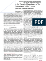 To Investigate the Electrical Impedance of the
Aloe Barbadensis Miller Leaves