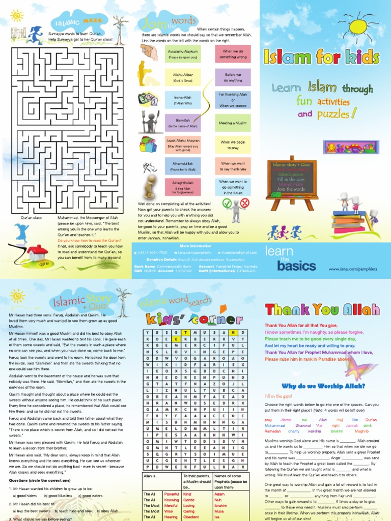 Islam For Kids Pamphlet scribd