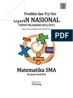 Soal Prediksi UN Matematika IPA SMA 2013