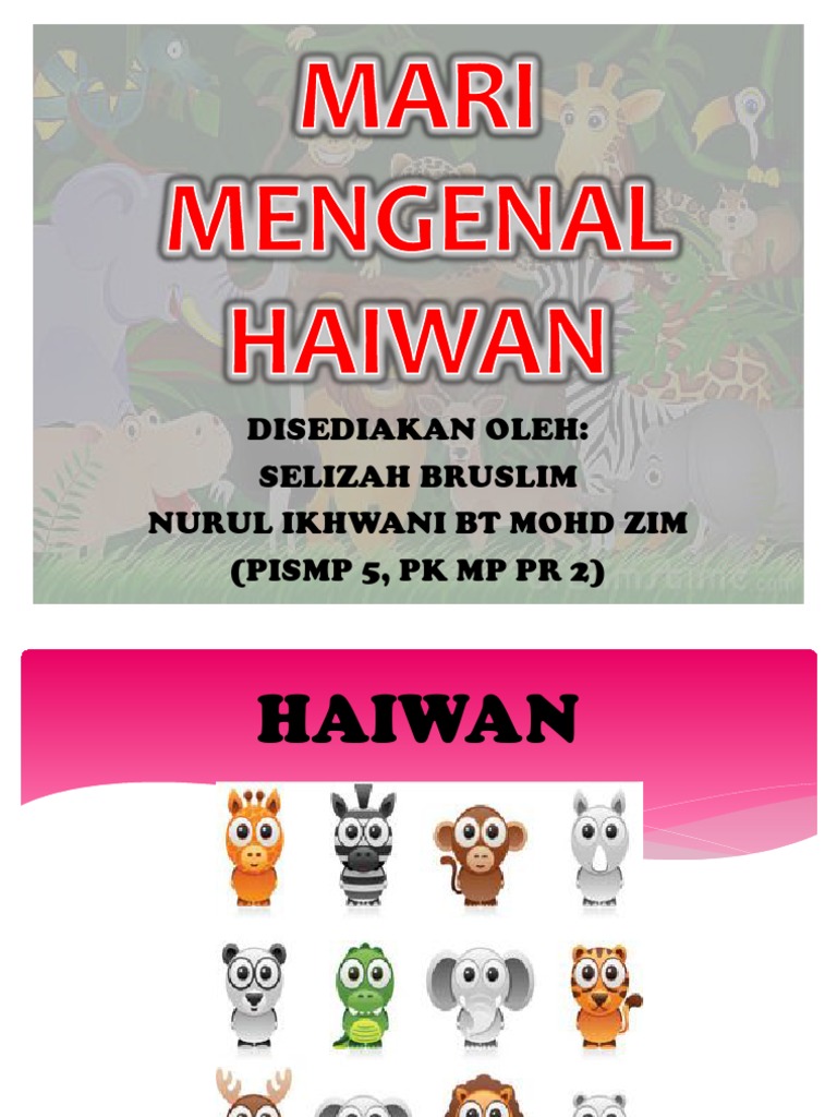 Mari Mengenal Haiwan Pdf