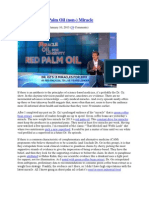 The DR Oz and Palm Oil
