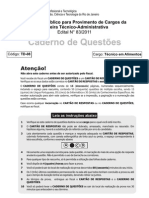 Cad - Quest - TD-08-Técnico em Alimentos Inferência