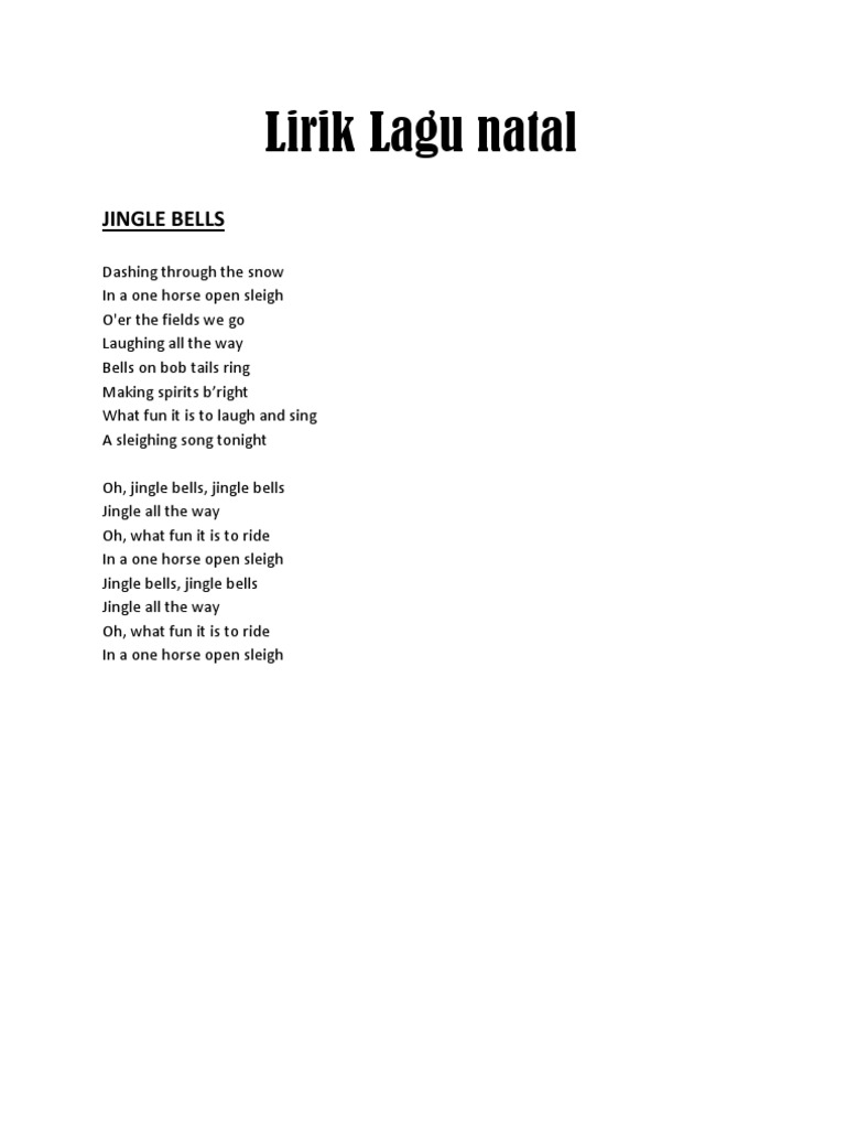 Lirik Lagu Natal Christmas Religion And Belief