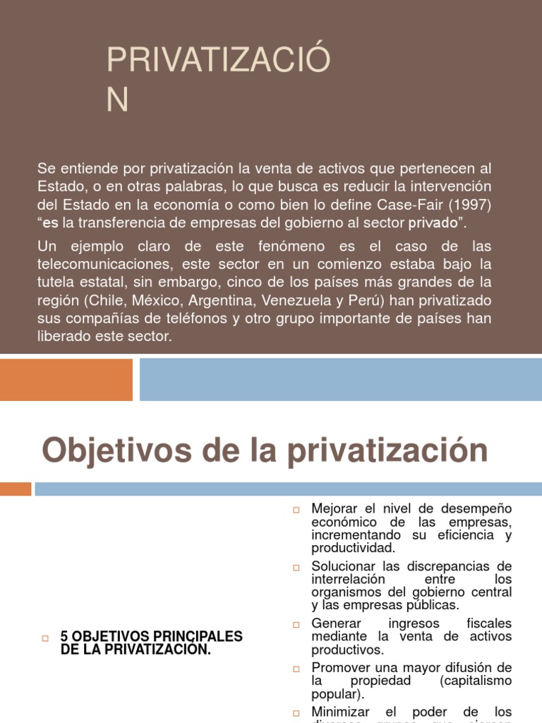 Impacto de la Privatización en Latinoamérica | PDF | Privatización ...