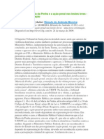 O STJ, A Lei Maria Da Penha e A Ação Penal Nas Lesões Leves - Uma Nova Orientação