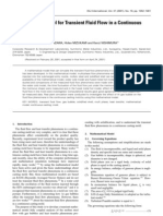 Mathematical Model for Transient Fluid Flow in a Continuous Casting