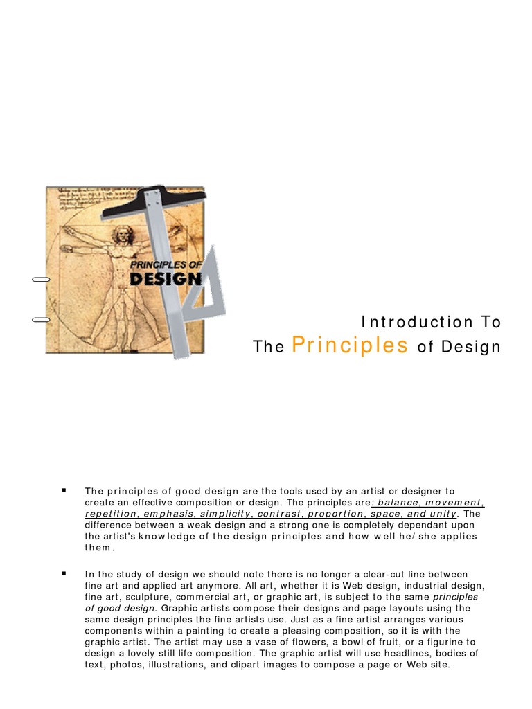 Principles of Design Overview | PDF | Composition (Visual Arts) | Symmetry