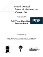 FullTime - QUant - Sample ResumeBook