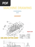 Machine Drawing S3 Mech (Assignment)