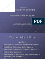 Biochemistry of Urine: Biomedic 2