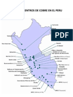 Mapa de Centros de Cobre en El Peru