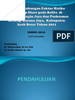 Analisis Hubungan Faktor Risiko Terhadap Diare Pada Balita