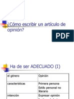 Como Escribir Un Articulo de Opinion