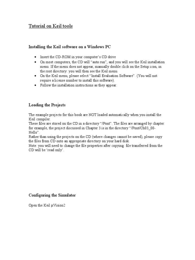 Tutorial On Keil Tools | PDF