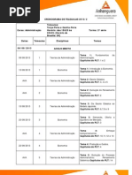Cronograma 2° Semestre