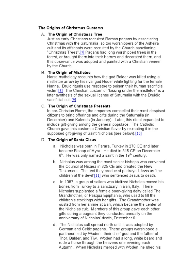 Christmas Customs Pdf
