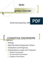 MHN Cognitive Disorder: Muhammad Arsyad Subu, MSN, RN