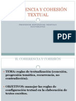 COHERENCIA Y COHESIÓN TEXTUAL