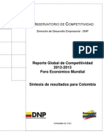 Reporte Global Competitividad 2013 Colombia