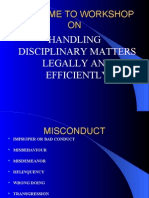 Handling Disciplinary Matters Legally and Efficiently