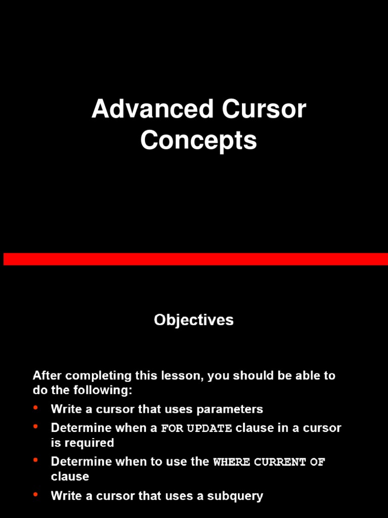 3 Adv Cursor | PDF