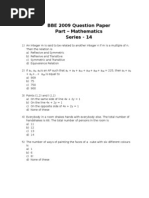 BBE 09 - Maths