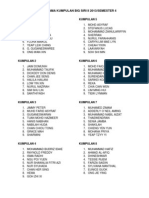 Senarai Nama Kumpulan Big Siri II 2013 Semester 4